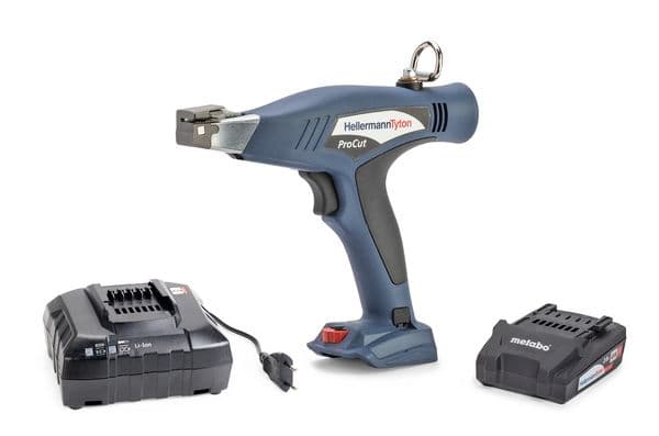 Cable tie tool for 4.6-13.5mm, electrical, 1.54kg, blue, with battery pack