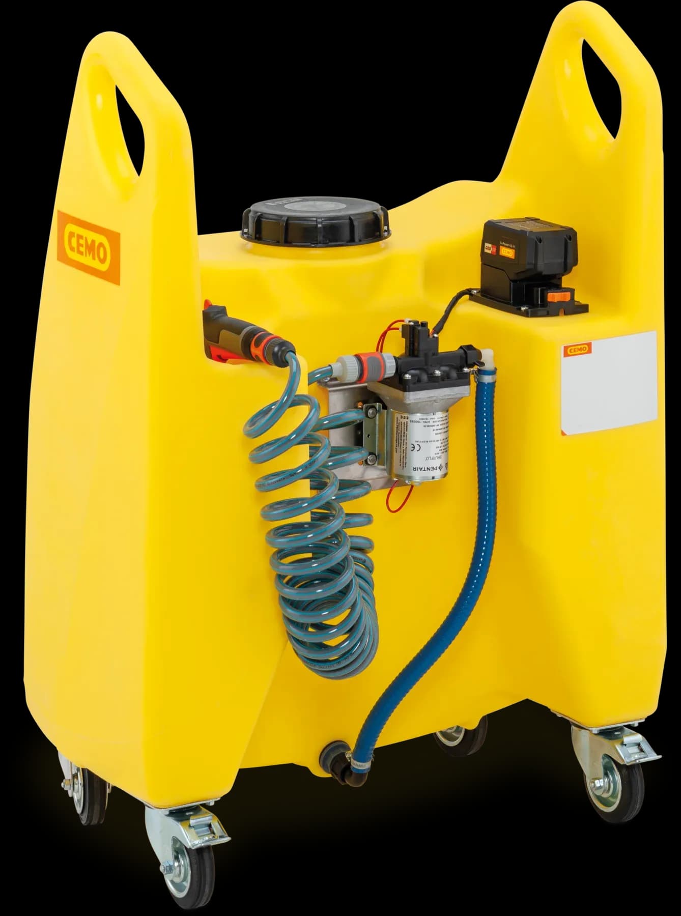 Chariot de transfert Aqua avec pompe 12 V et batterie CAS 1