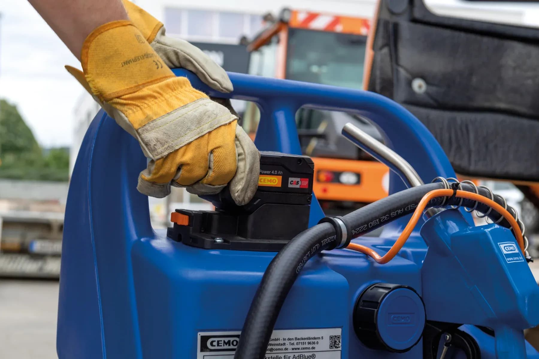 CEMO Trolley für AdBlue®, 60 l, CAS ohne Akku und Ladegerät, kpl. CENTRI SP 30, 18 V, AZV 3
