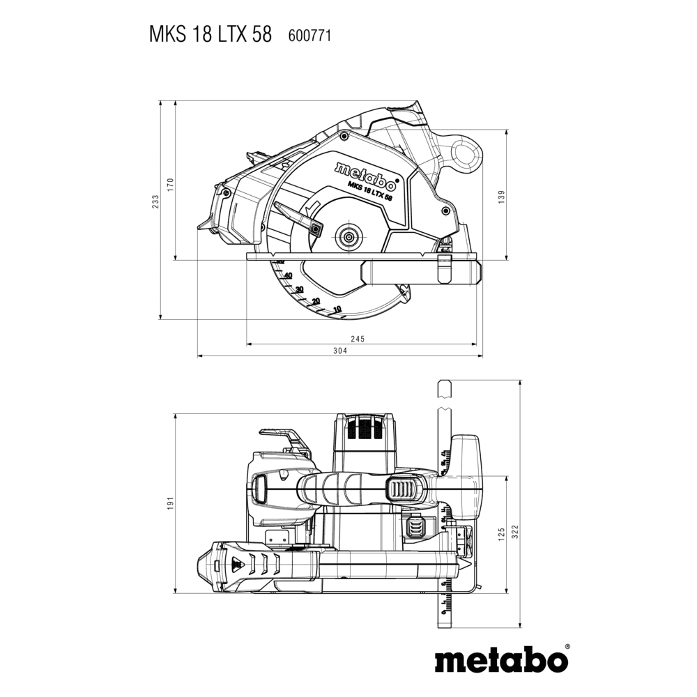 MKS 18 LTX 58 (600771840) Cordless metal circular saw 6