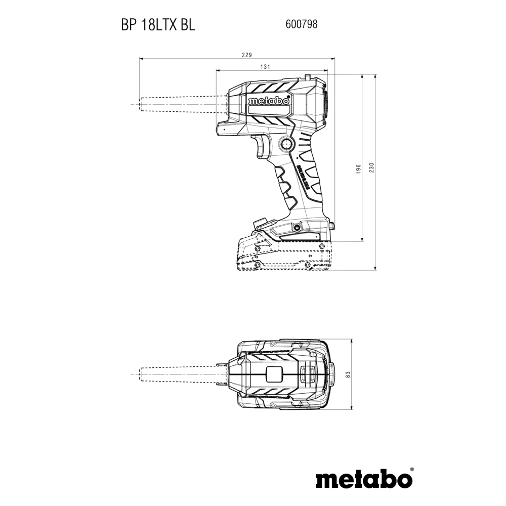 BP 18 LTX BL (600798850) Cordless blow gun 10