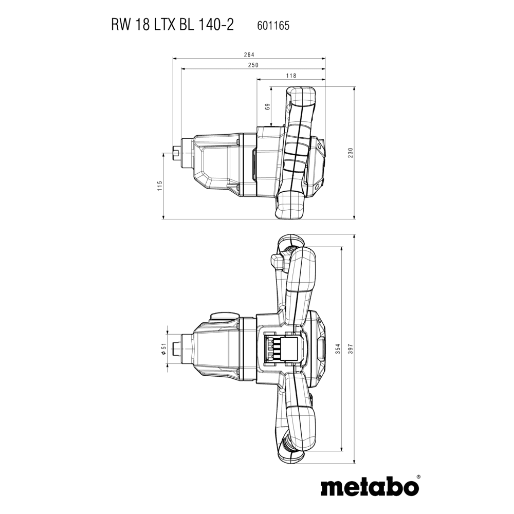 RW 18 LTX BL 140-2 (601165850) Miscelatore a batteria 8