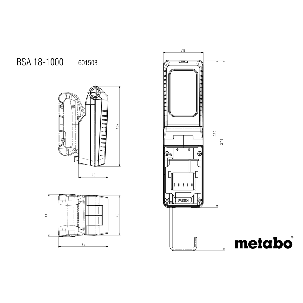 BSA 18-1000 (601508850) Projecteur de chantier sans fil 5