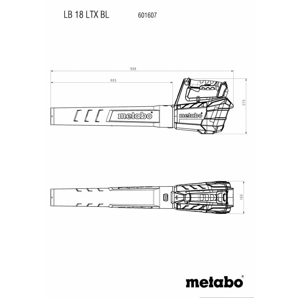 LB 18 LTX BL (601607850) Dmuchawa akumulatorowa 15