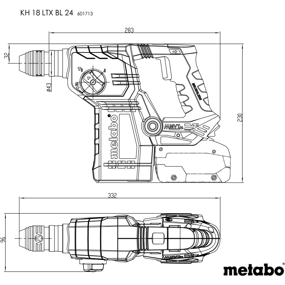 KH 18 LTX BL 24 (601713840) Cordless combination hammer 4