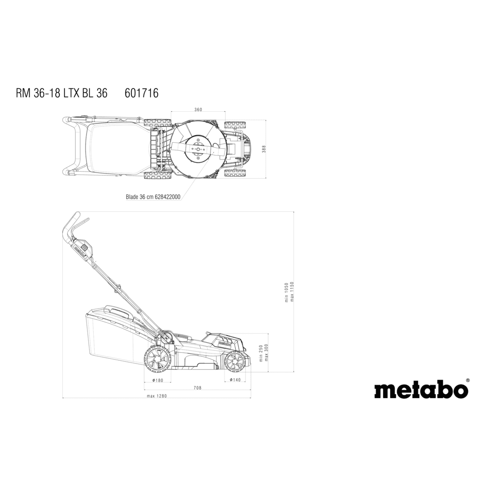 RM 36-18 LTX BL 36 (601716850) Cordless lawn mower 16