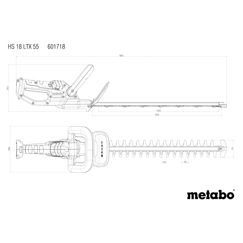 HS 18 LTX 55 (601718500) Cordless hedge trimmer 16
