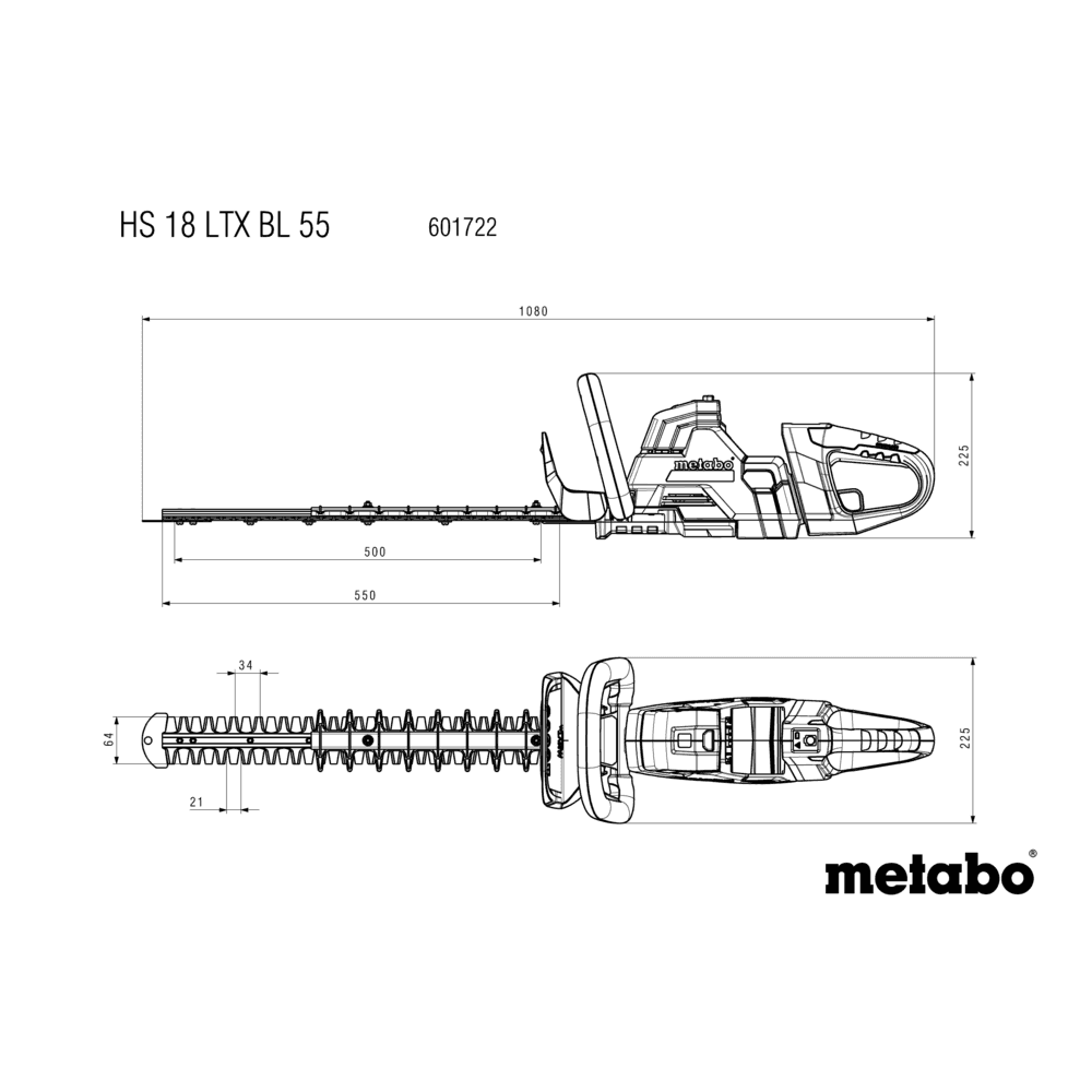 HS 18 LTX BL 55 (601722850) Akumulatorowe nożyce do żywopłotu 17