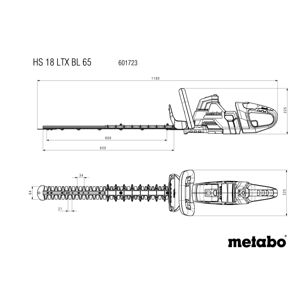 HS 18 LTX BL 65 (601723850) Akumulatorowe nożyce do żywopłotu 17