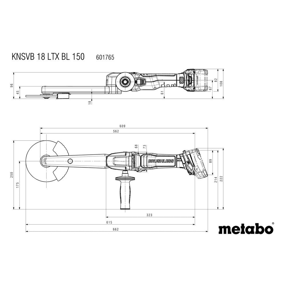 KNSVB 18 LTX BL 150 (601765840) Akumulatorowa szlifierka do spoin pachwinowych 6