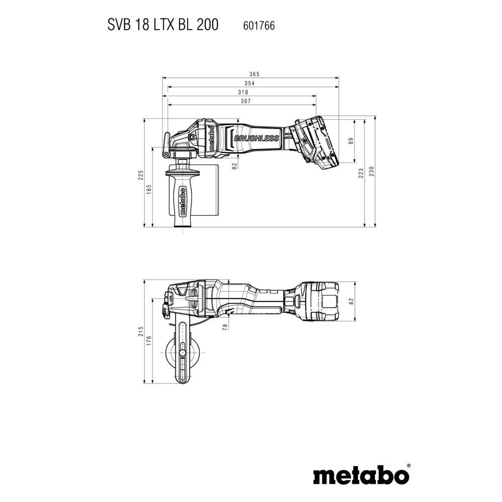 SVB 18 LTX BL 200 (601766840) Satinadora de batería 4