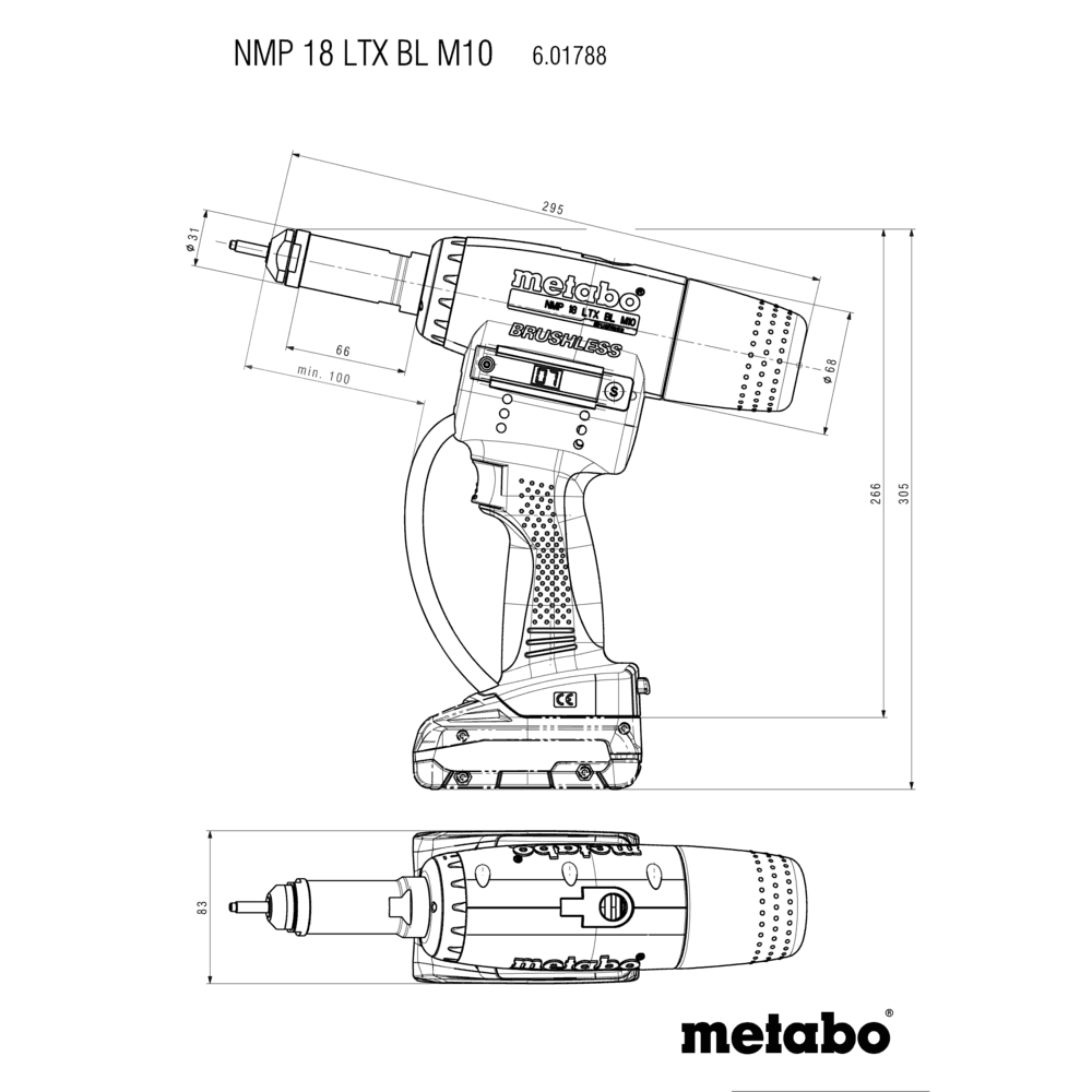 NMP 18 LTX BL M10 (601788840) Nitownica akumulatorowa do nitonakrętek 7