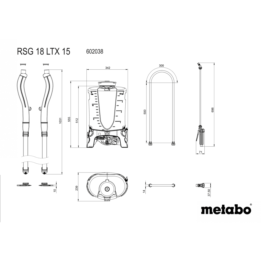 RSG 18 LTX 15 (602038850) Akumulatorowy opryskiwacz plecakowy 8
