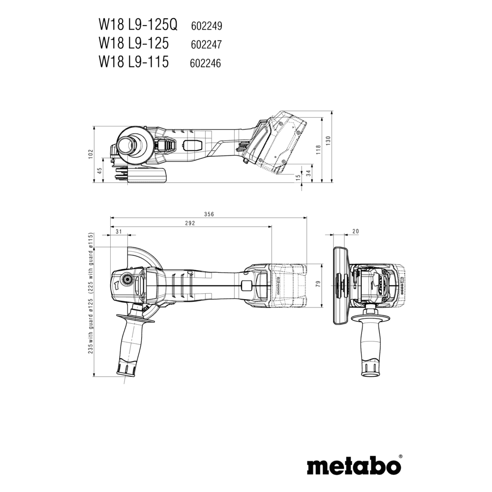 W 18 L 9-125 (602247840) Cordless angle grinder 9