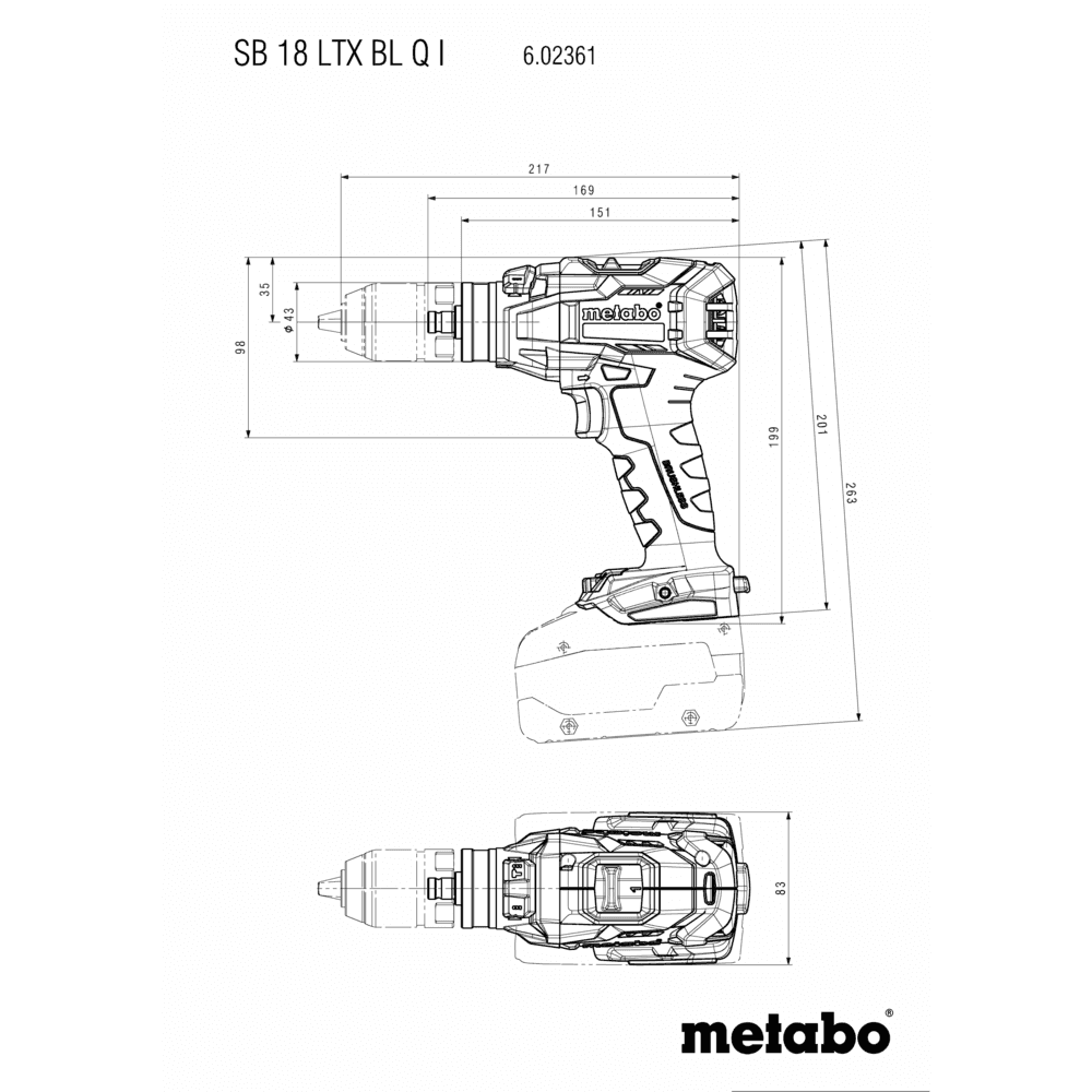 SB 18 LTX BL Q I (602361840) Taladro atornillador de percusión de batería 4