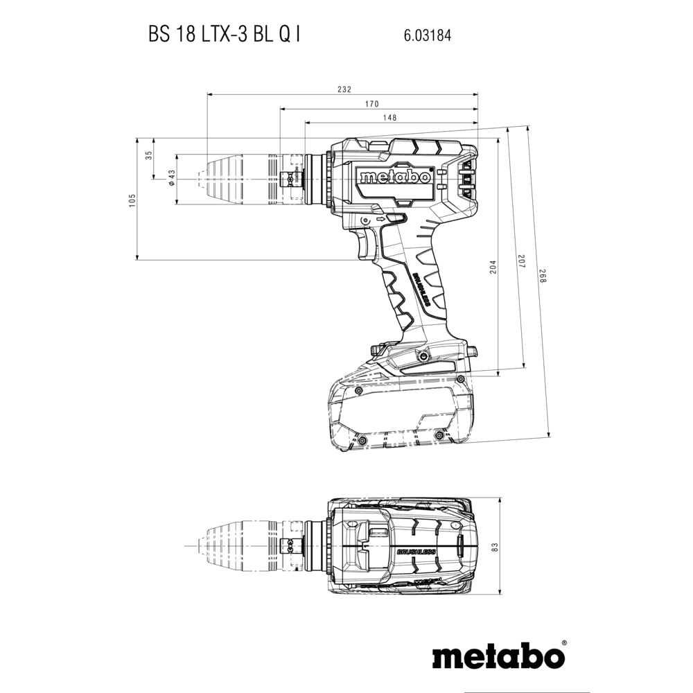 BS 18 LTX-3 BL Q I  (603184840) Wiertarko-wkrętarka akumulatorowa 3