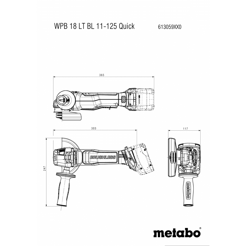 WPB 18 LT BL 11-125 Quick (613059840) Meuleuse d'angle sans fil 13