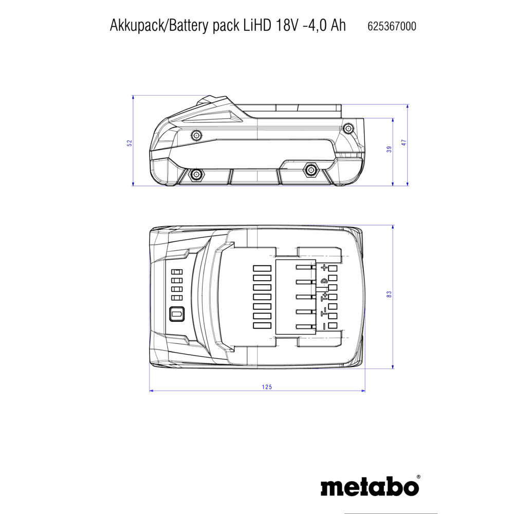 LiHD-accupakket 18 V - 4,0 Ah (625367000) 3