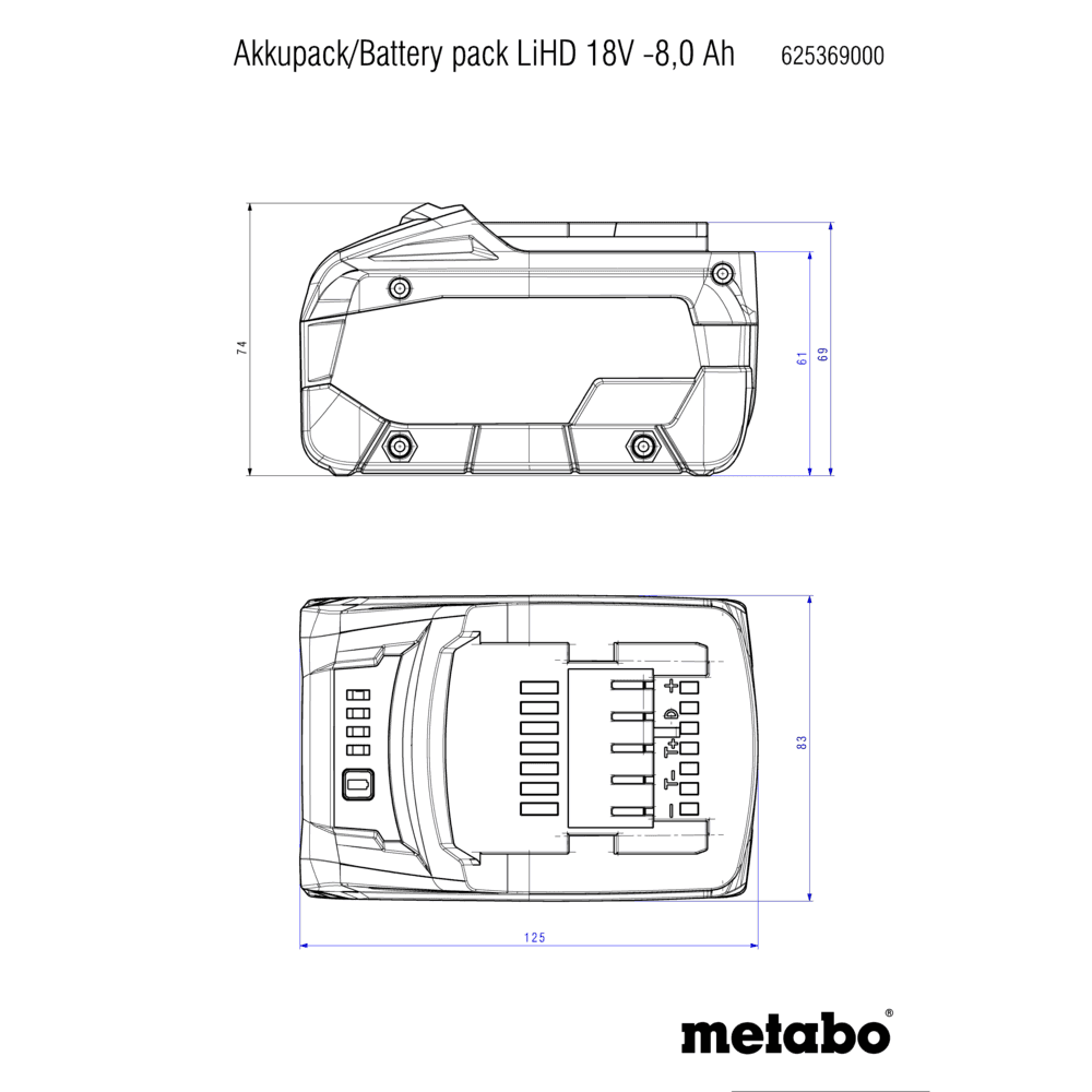 LiHD-accupakket 18 V - 10,0 Ah (625549000) 3