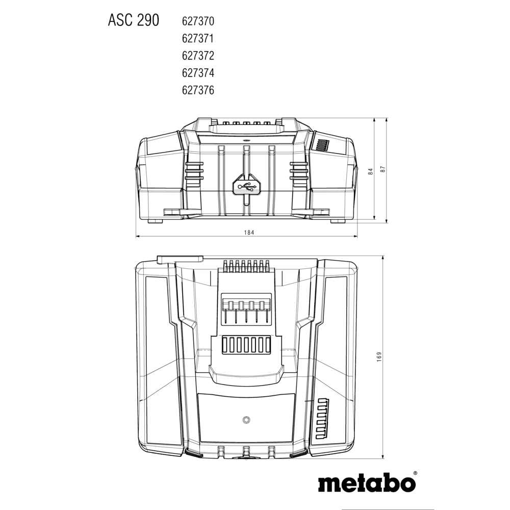 Caricabatteria rapido ASC 290, 12-36 V, "AIR COOLED" UE (627370000) 2