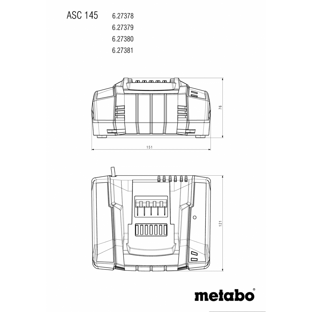 Cargador rápido ASC 145 , 12-36 V, "AIR COOLED", UE (627378000) 2
